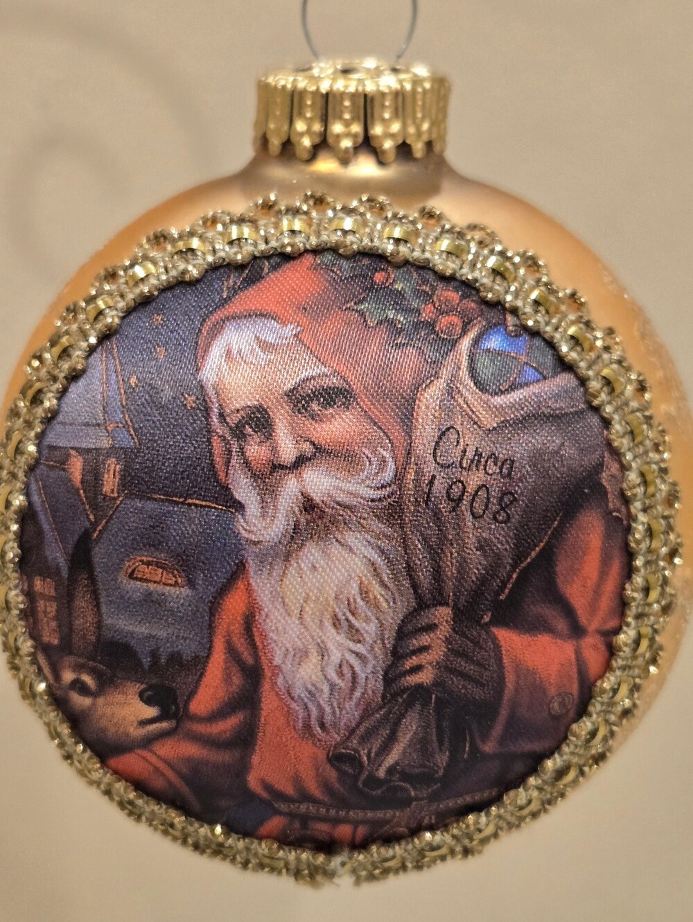 Vintage Santas On Silk By Christamas By Krebs
